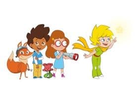 Der kleine Prinz und seine Freunde blicken zu einem Stern am Himmel. | Bildquelle: WDR mediagroup Der kleine Prinz und seine Freunde blicken zu einem Stern am Himmel.