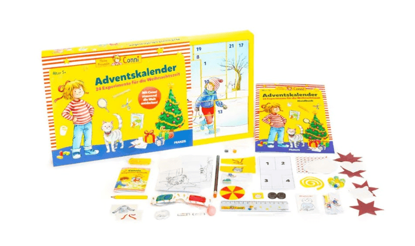 Ein Adventskalender-Set für Kinder mit festlichen Motiven und zahlreichen Bastelmaterialien. | Bildquelle: WDR mediagroup Ein Adventskalender-Set für Kinder mit festlichen Motiven und zahlreichen Bastelmaterialien.